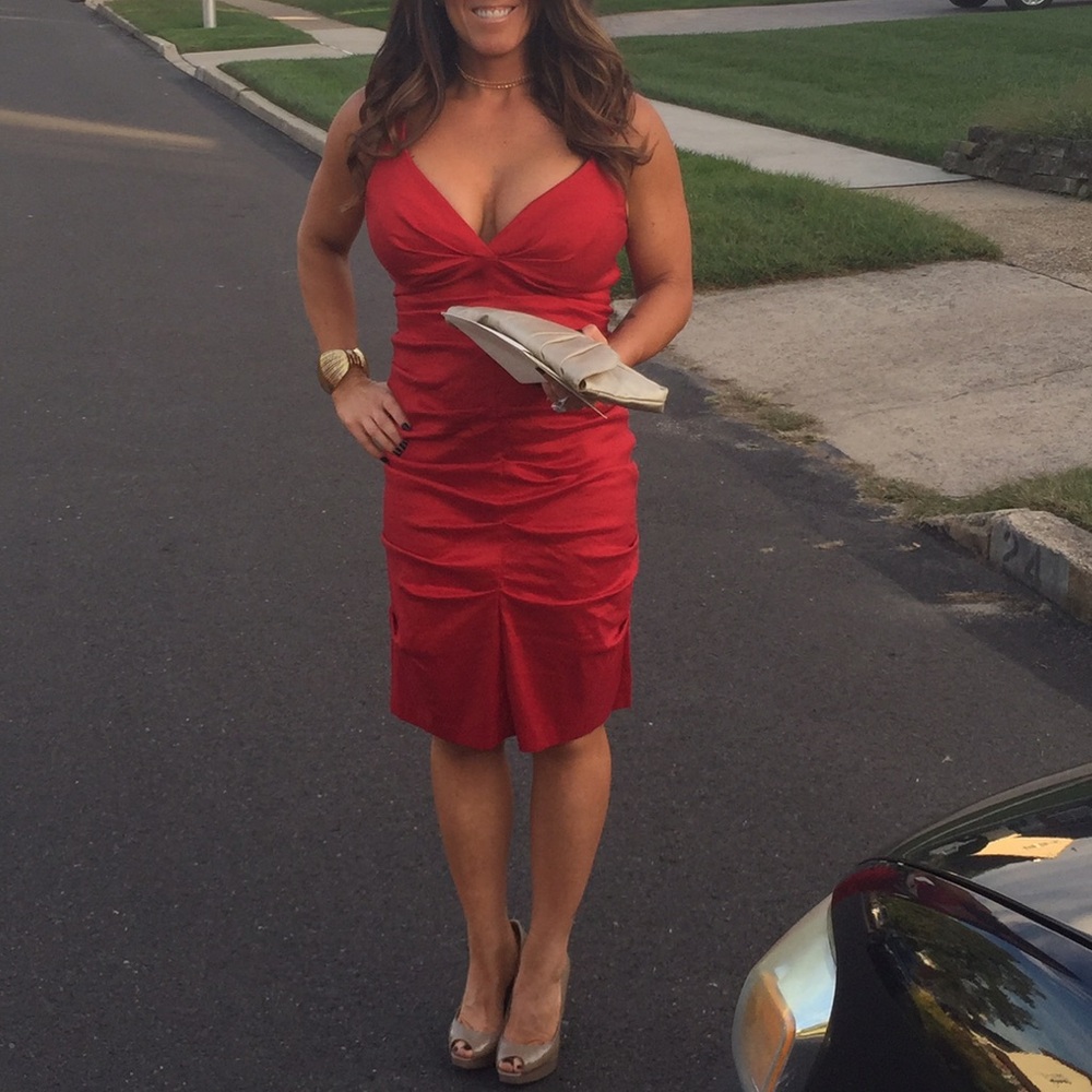Red formal dress